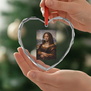 Funny Black Mona Lisa Heart Crystal Glass Ornament African American Pride TS12 Print Your Wear