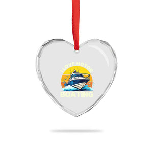 Funny Boater Heart Crystal Glass Ornament I Love Motorboating TS14 Print Your Wear