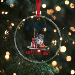 Funny Boot in Your Ass American Way Crystal Glass Ornament Patriotic Country Style USA Pride TS02 Print Your Wear
