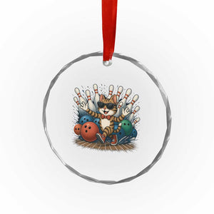 Funny Bowler Gift Crystal Glass Ornament Bowling Cat With Sunglasses TS12 Print Your Wear