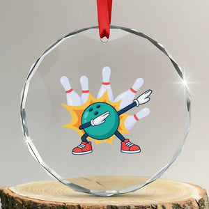 Funny Bowling Ball Dab Crystal Glass Ornament Sports Lover Gift TS12 Transparent Glass 3'' Circle Print Your Wear