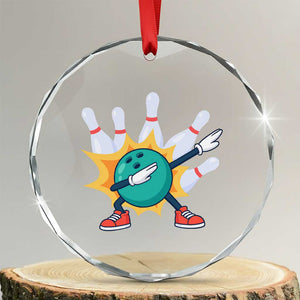 Funny Bowling Ball Dab Crystal Glass Ornament Sports Lover Gift TS12 Transparent Glass 3'' Circle Print Your Wear