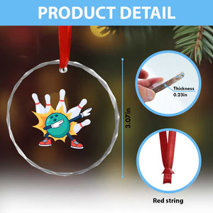 Funny Bowling Ball Dab Crystal Glass Ornament Sports Lover Gift TS12 Print Your Wear