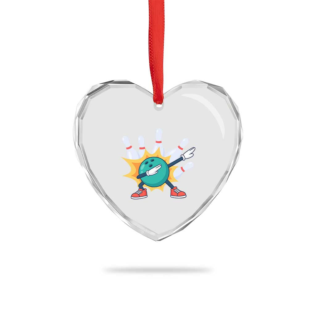 Funny Bowling Ball Dab Heart Crystal Glass Ornament Sports Lover Gift TS12 Print Your Wear