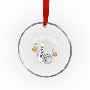 Funny Bowling Beer Lover Gift Crystal Glass Ornament Bowl Beer Repeat TS12 Print Your Wear