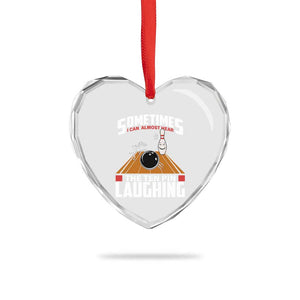 Funny Bowling Heart Crystal Glass Ornament Hear The Ten Pin Laughing Bowler TS02 Print Your Wear