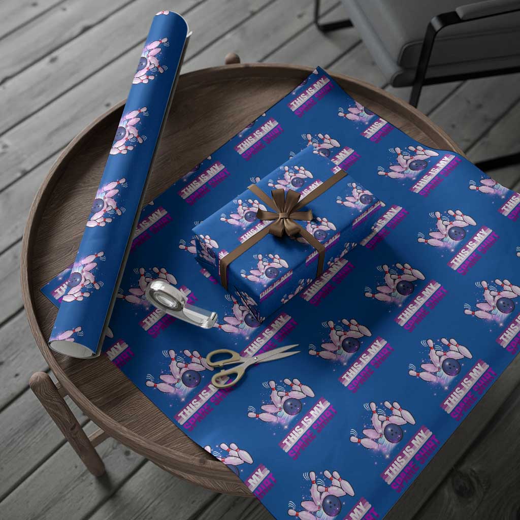 Funny Bowling Lover Wrapping Paper Roll This Is My Spare Shirt Quote TS12 Blue Print Your Wear