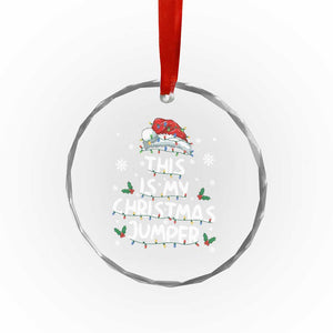 Funny British Christmas Crystal Glass Ornament This Is My Christmas Jumper TS11 Print Your Wear