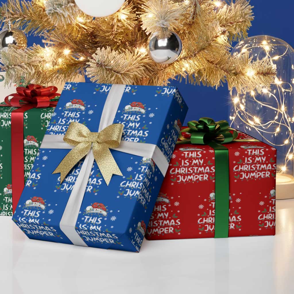 Funny British Christmas Wrapping Paper Roll This Is My Christmas Jumper TS11 Print Your Wear