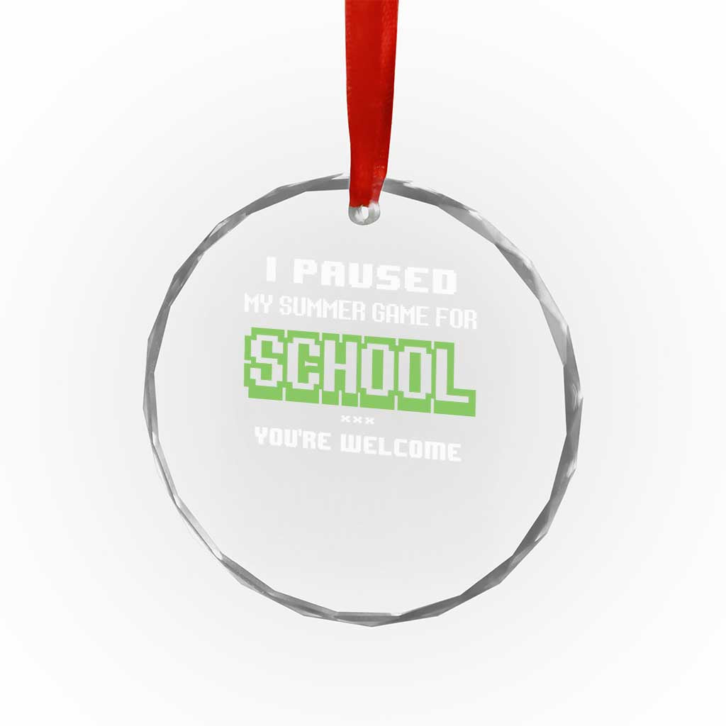 Funny Bruh Back To School Crystal Glass Ornament Here We Go Again Happy First Day Of School TS10 Print Your Wear