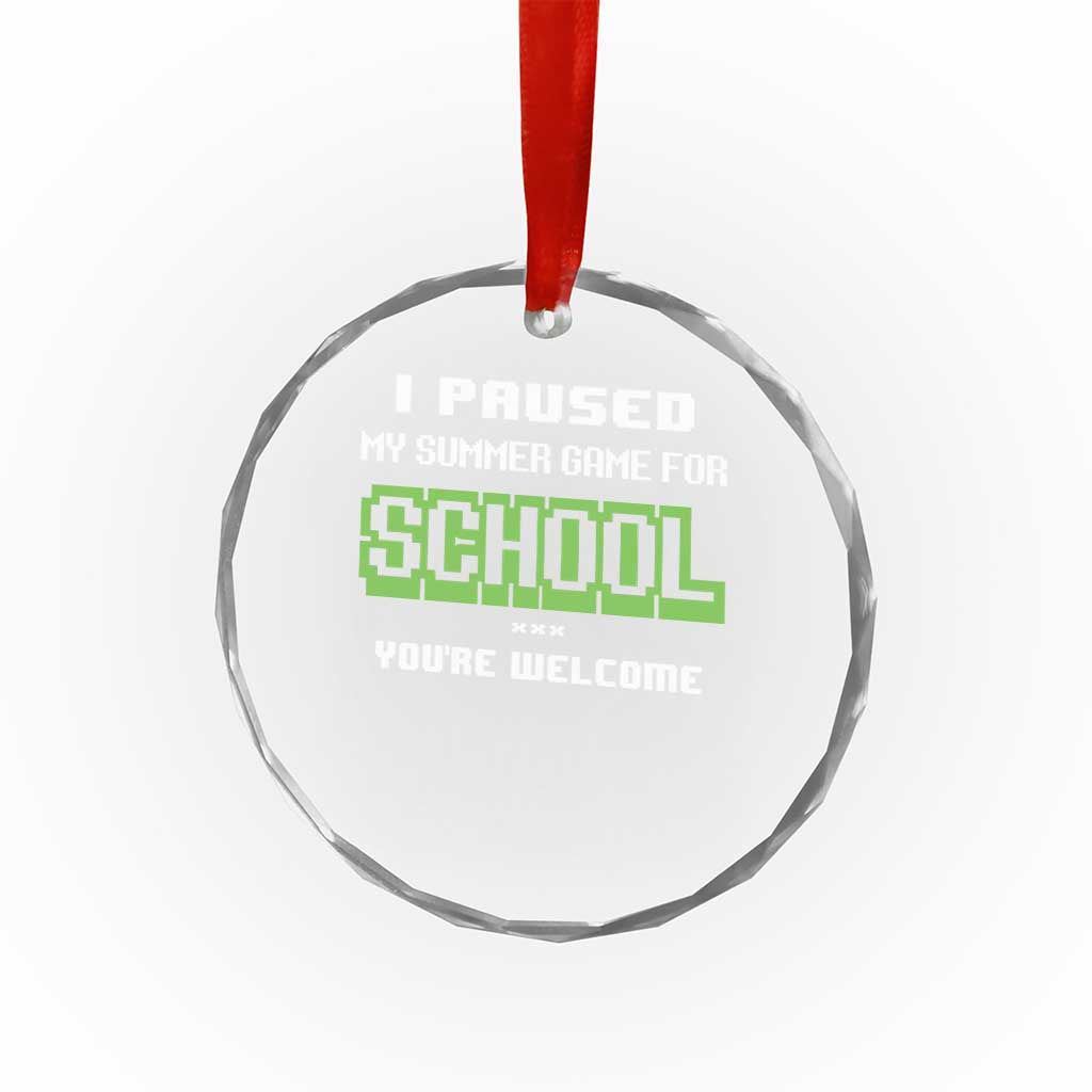 Funny Bruh Back To School Crystal Glass Ornament Here We Go Again Happy First Day Of School TS10 Print Your Wear