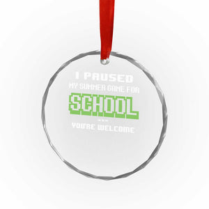 Funny Bruh Back To School Crystal Glass Ornament Here We Go Again Happy First Day Of School TS10 Print Your Wear