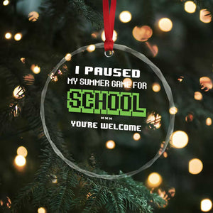 Funny Bruh Back To School Crystal Glass Ornament Here We Go Again Happy First Day Of School TS10 Print Your Wear