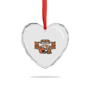 Funny Bulldog Football Lover Heart Crystal Glass Ornament Game Day Fan Lifestyle TS12 Print Your Wear