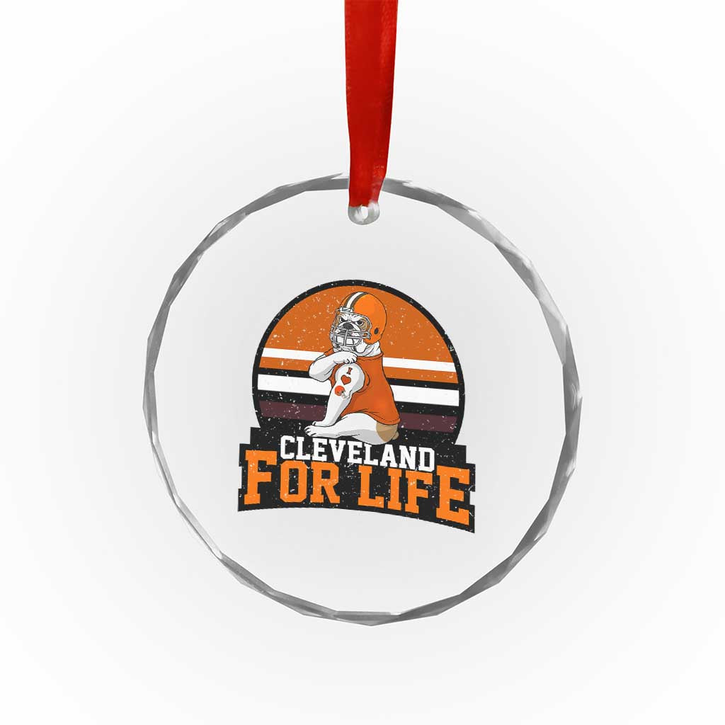 Funny Bulldog Game Day Crystal Glass Ornament Cleveland For Life TS12 Print Your Wear