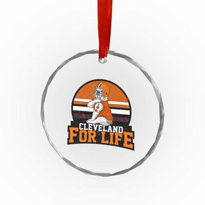 Funny Bulldog Game Day Crystal Glass Ornament Cleveland For Life TS12 Print Your Wear