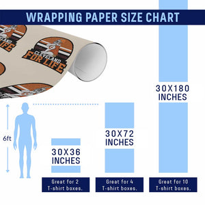 Funny Bulldog Game Day Wrapping Paper Roll Cleveland For Life TS12 Print Your Wear