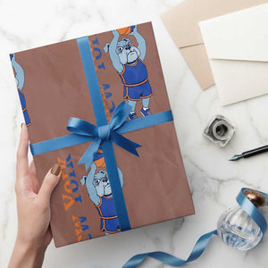 Funny Bulldog Playing Basketball Wrapping Paper Roll New York Pride