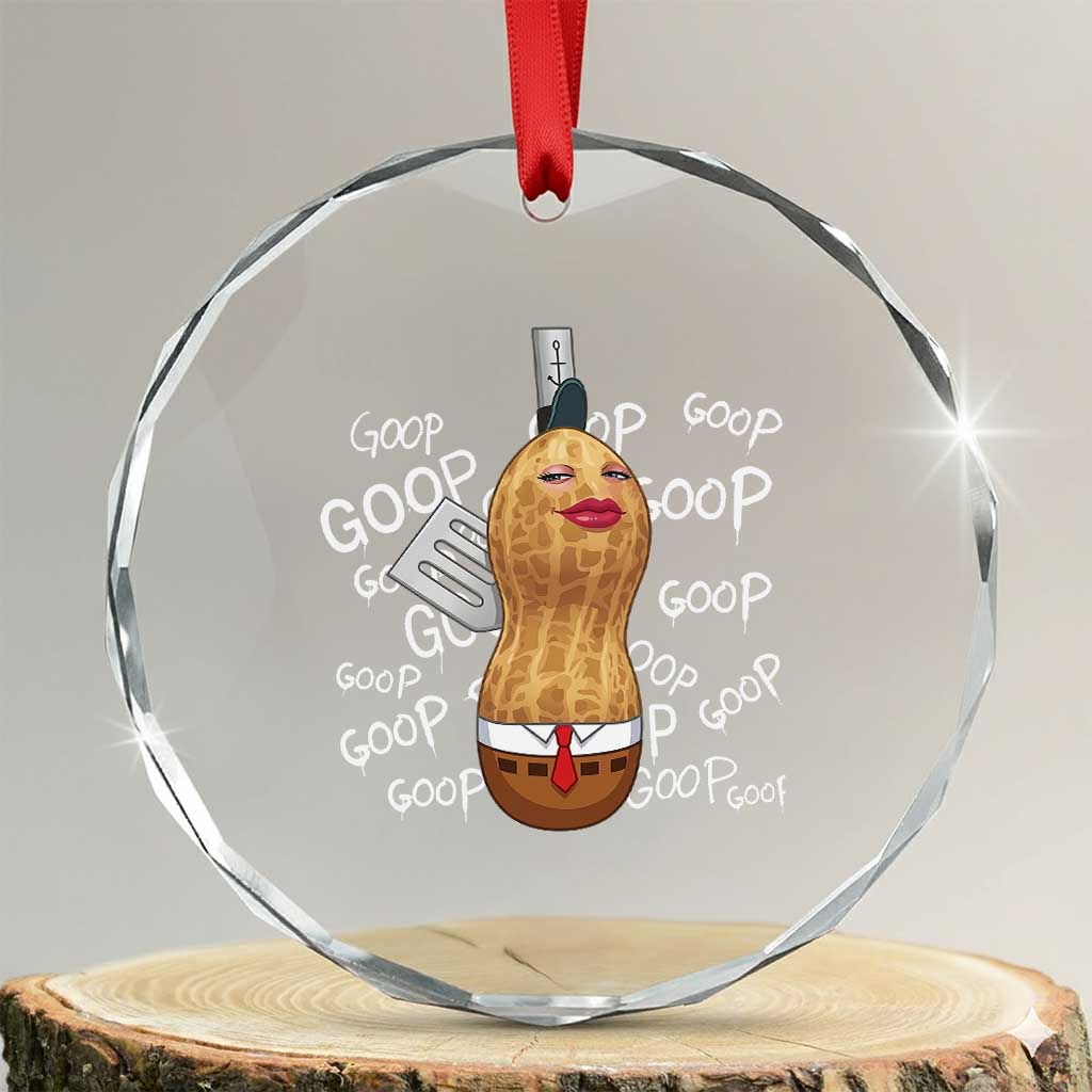 Funny Burnt Peanut Bungulator Crystal Glass Ornament Mhmmm Goop Goop TS14 Transparent Glass 3'' Circle Print Your Wear