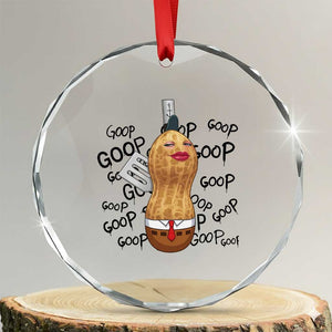 Funny Burnt Peanut Crystal Glass Ornament Goop Bungulato Homage TS14 Transparent Glass 3'' Circle Print Your Wear