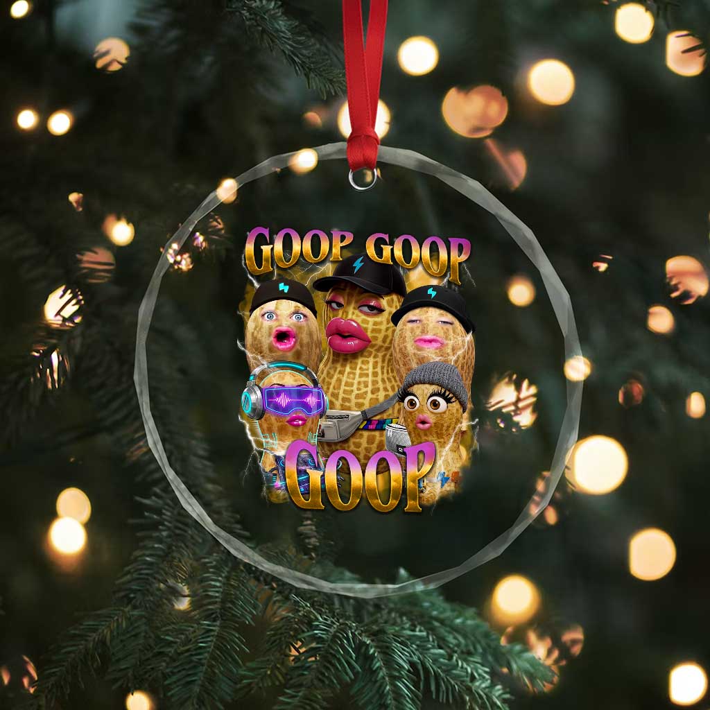 Funny Burnt Peanut Goop Crystal Glass Ornament Bungulato 90s Bootleg Meme Trendy TS14 Print Your Wear