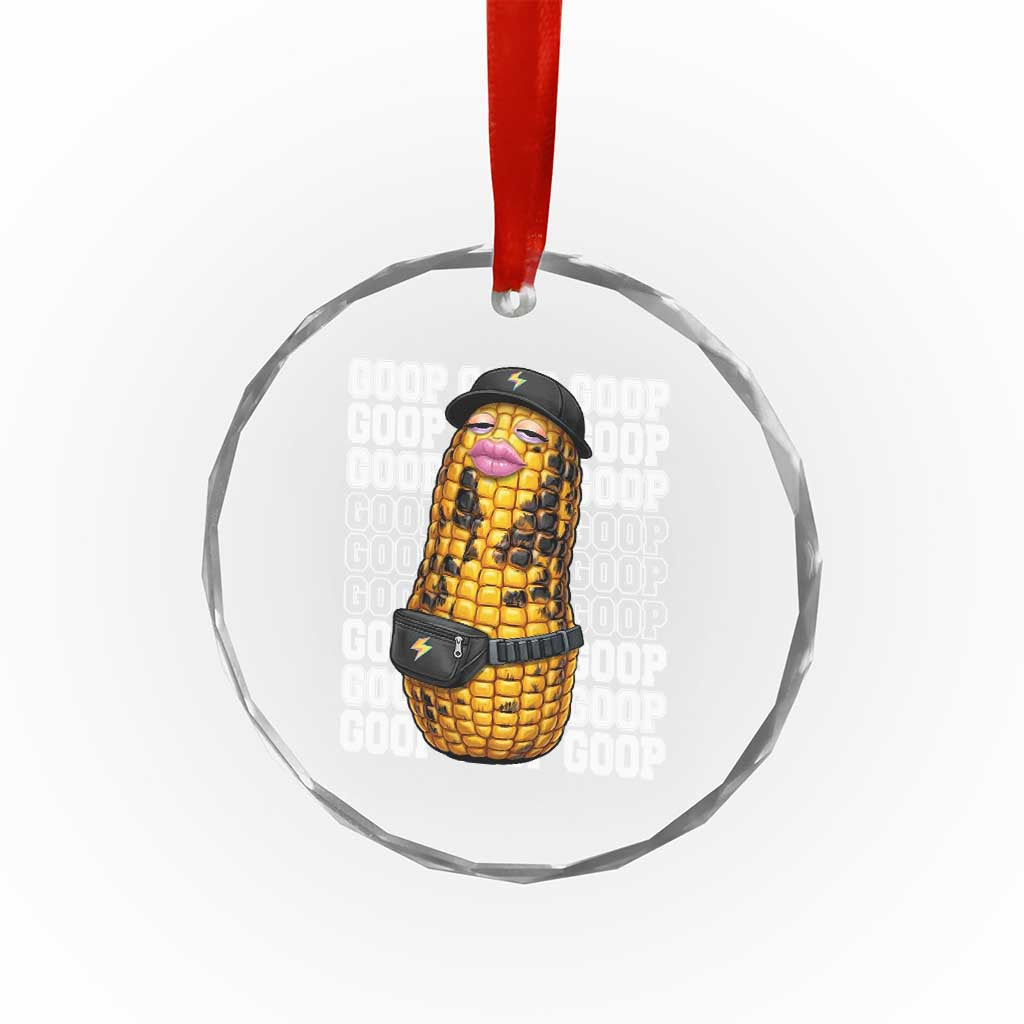 Funny Burnt Peanut Goop Crystal Glass Ornament Burnt Corn Meme Viral Humor TS14 Print Your Wear