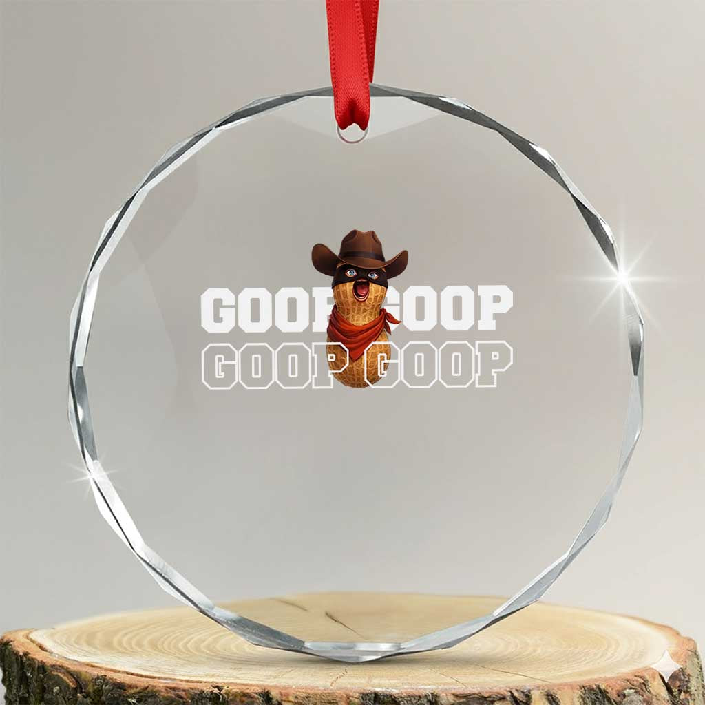 Funny Burnt Peanut Goop Crystal Glass Ornament Internet Viral Meme Trendy TS14 Transparent Glass 3'' Circle Print Your Wear