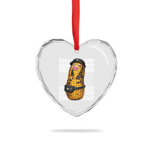 Funny Burnt Peanut Goop Heart Crystal Glass Ornament Burnt Corn Meme Viral Humor TS14 Print Your Wear
