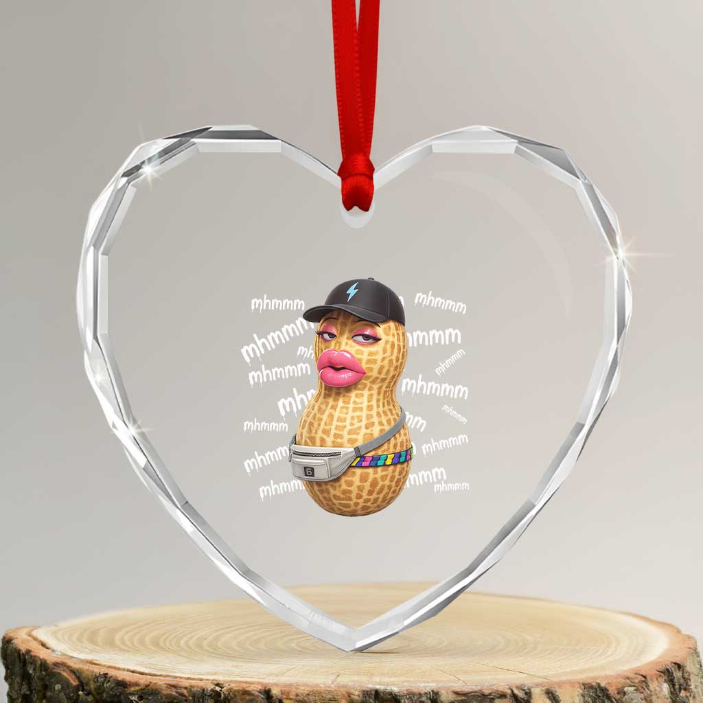 Funny Burnt Peanut Goop Heart Crystal Glass Ornament Mhmmm Goop Bungulato TS14 Transparent Glass 3'' Heart Print Your Wear