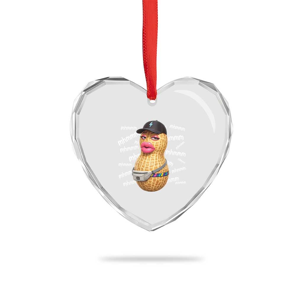 Funny Burnt Peanut Goop Heart Crystal Glass Ornament Mhmmm Goop Bungulato TS14 Print Your Wear