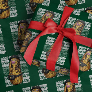 Funny Burnt Peanut Goop Wrapping Paper Roll Burnt Corn Meme Viral Humor TS14 Green Print Your Wear