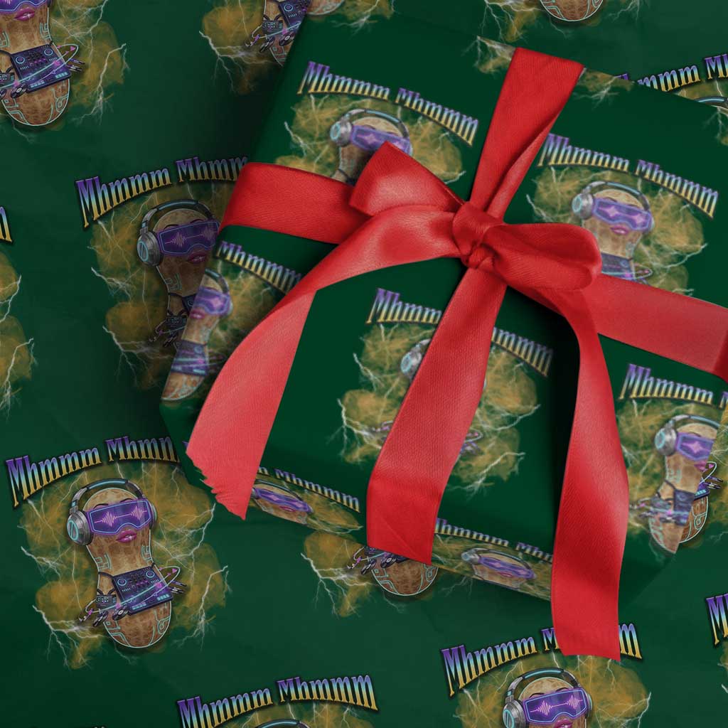 Funny Burnt Peanut Goop Wrapping Paper Roll DJ Music Meme TS14 Green Print Your Wear