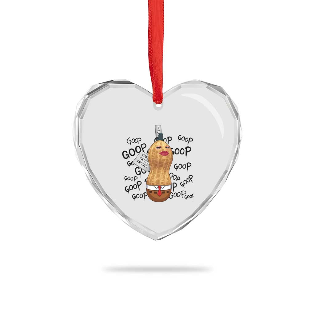 Funny Burnt Peanut Heart Crystal Glass Ornament Goop Bungulato Homage TS14 Print Your Wear