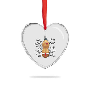 Funny Burnt Peanut Heart Crystal Glass Ornament Goop Bungulato Homage TS14 Print Your Wear