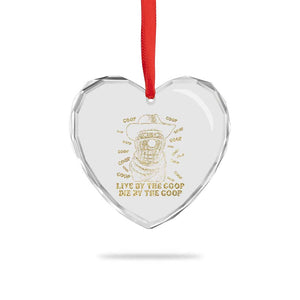Funny Burnt Peanut Heart Crystal Glass Ornament Live by The Goop Die by The Goop TS14 Print Your Wear
