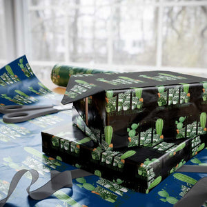 Funny Cactus Plant Lover Wrapping Paper Roll What The Fucculent TS12 Black Print Your Wear