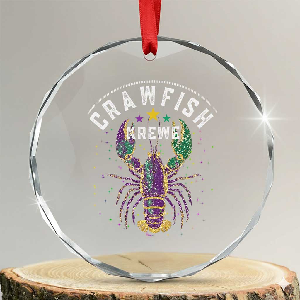 Funny Cajun Crawfish Boil Mardi Gras Crystal Glass Ornament Crawfish Krewe TS11 Transparent Glass 3'' Circle Print Your Wear