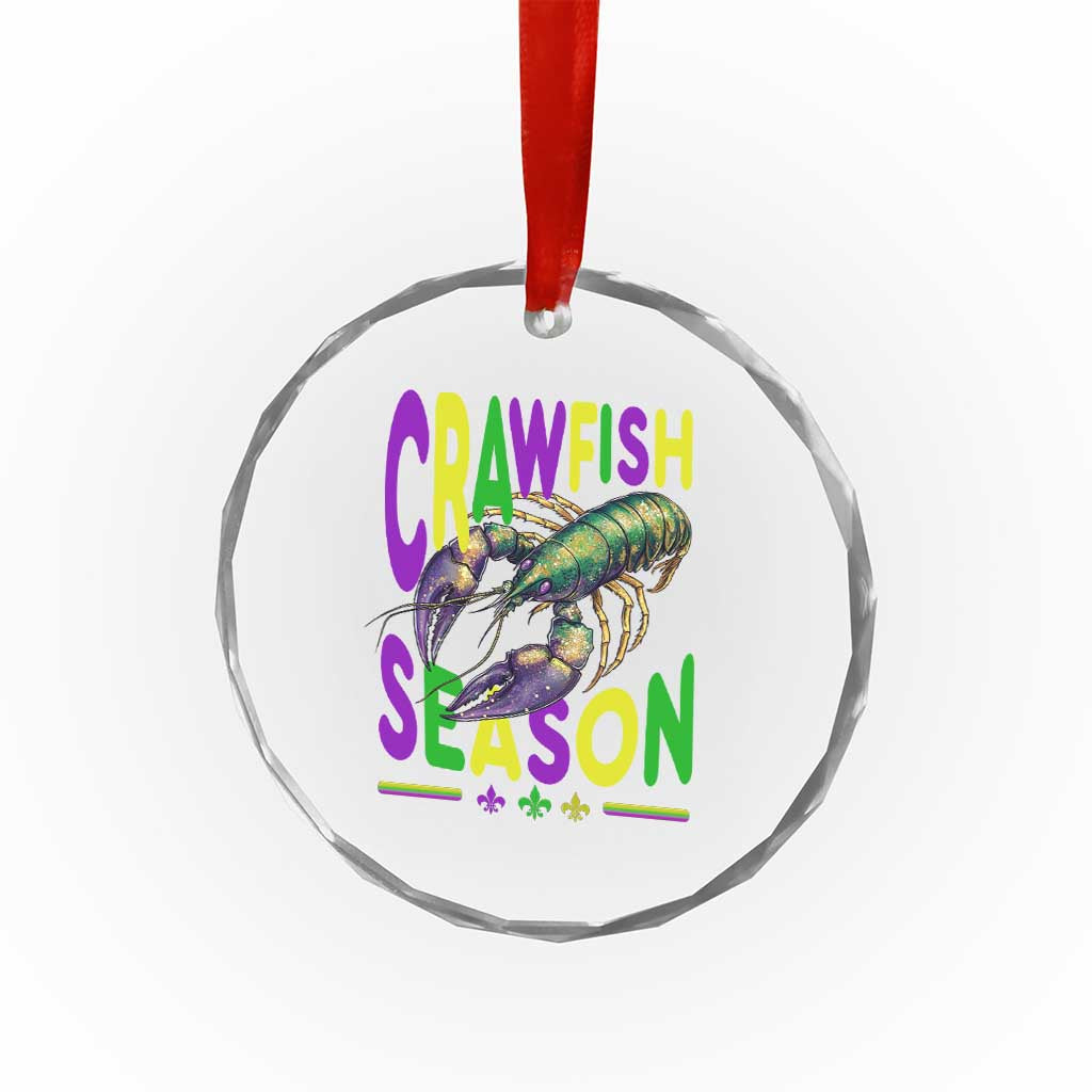 Funny Cajun Crawfish Boil Mardi Gras Crystal Glass Ornament Crawfish Season Fleur De Lis TS11 Print Your Wear