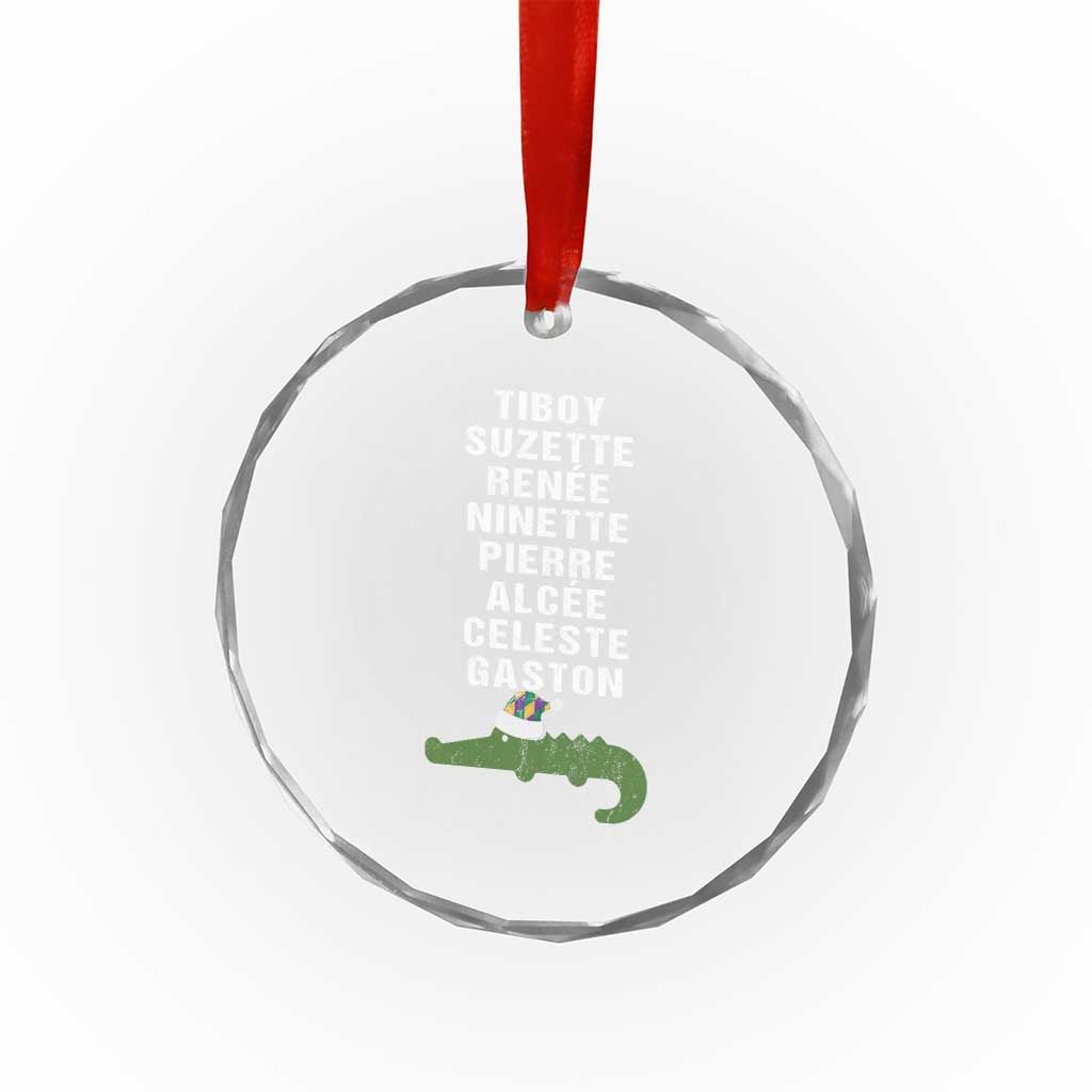 Funny Cajun Louisiana Xmas Crystal Glass Ornament Eight Crocodiles New Orleans Santa TS11 Print Your Wear