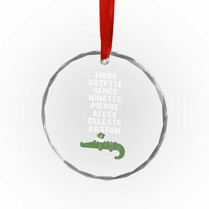 Funny Cajun Louisiana Xmas Crystal Glass Ornament Eight Crocodiles New Orleans Santa TS11 Print Your Wear