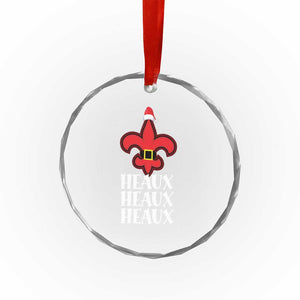 Funny Cajun Louisiana Xmas Crystal Glass Ornament Heaux Heaux Heaux New Orleans Santa Hat TS11 Print Your Wear