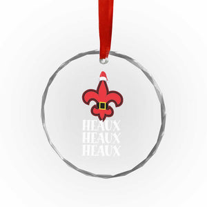Funny Cajun Louisiana Xmas Crystal Glass Ornament Heaux Heaux Heaux New Orleans Santa Hat TS11 Print Your Wear
