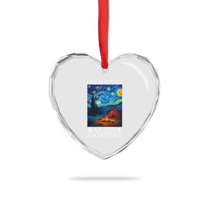 Funny Camping Heart Crystal Glass Ornament Life Is Better At The Campfire TS14 Print Your Wear