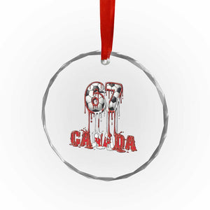 Funny Canada Soccer 67 Meme Crystal Glass Ornament Canadian Soccer Lovers TS12 Print Your Wear