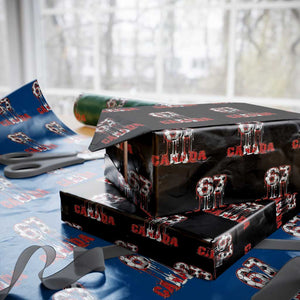 Funny Canada Soccer 67 Meme Wrapping Paper Roll Canadian Soccer Lovers TS12 Black Print Your Wear