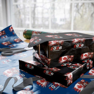 Funny Canada Soccer Dinosaur Wrapping Paper Roll Road To 2026 TS12 Black Print Your Wear