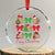 Funny Capybara Xmas Crystal Glass Ornament Cute Capy Coquette Bow TS09 Transparent Glass 3'' Circle Print Your Wear