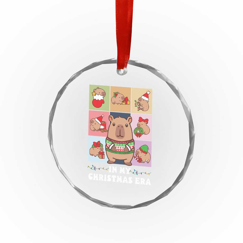 Funny Capybara Xmas Crystal Glass Ornament In My Christmas Era TS09 Print Your Wear
