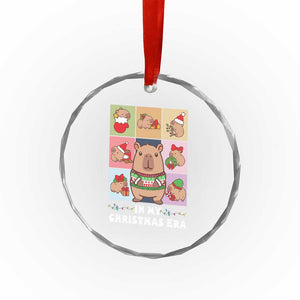 Funny Capybara Xmas Crystal Glass Ornament In My Christmas Era TS09 Print Your Wear