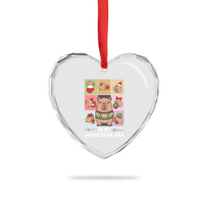 Funny Capybara Xmas Heart Crystal Glass Ornament In My Christmas Era TS09 Print Your Wear
